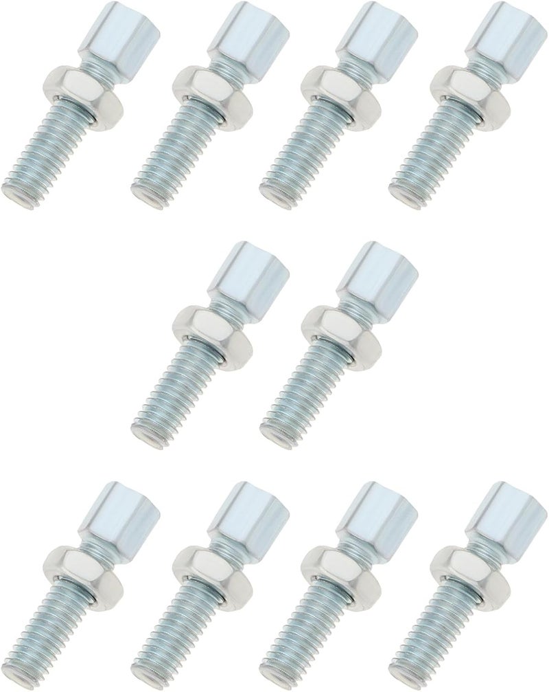 OTOTEC 10PCS M6 x 20mm Throttle Cable Adjusting Bolt Brake Cable Adjuster Screw Throttle Cable Adjustment Screw with Nut for Bicycle - Image 1